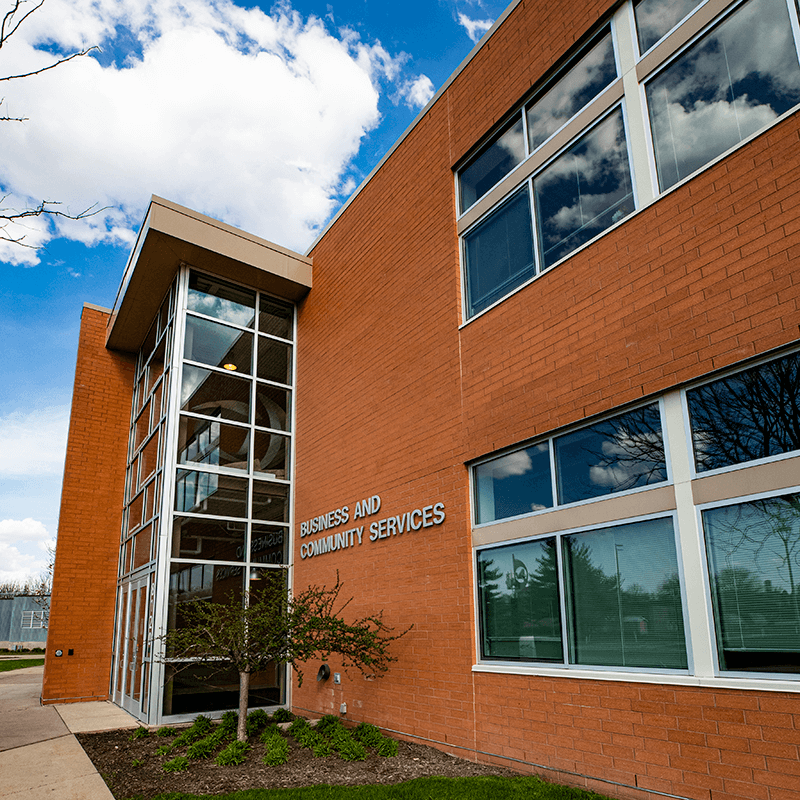 Link, Business and Community Service building exterior