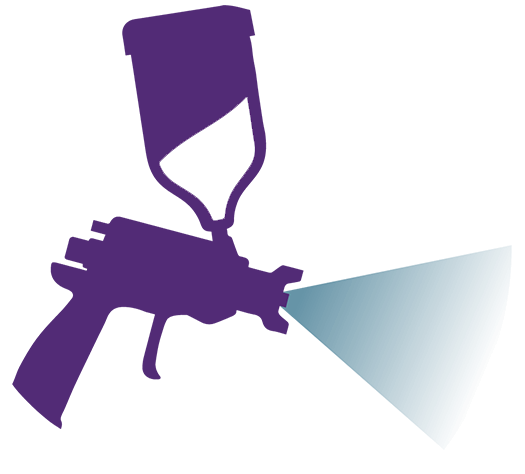 Paint gun used for spray booth painting