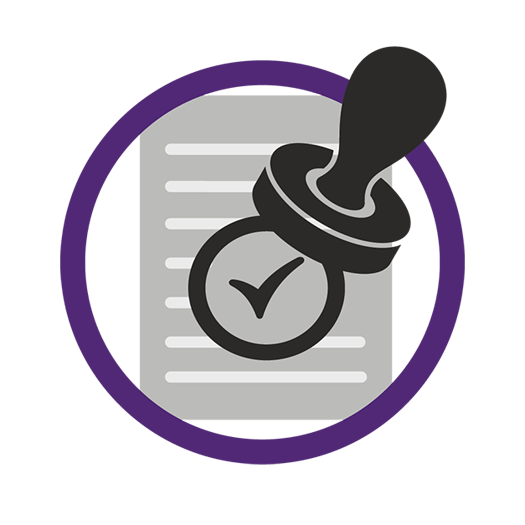Open file folder with document inserted